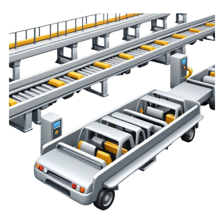 automobile plant with a conveyor sticker