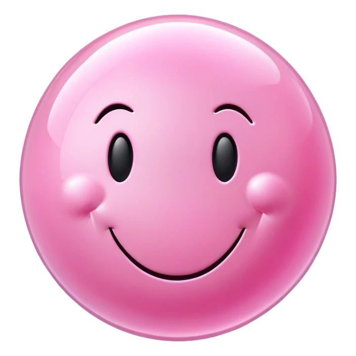 smiley face made of bubble gum sticker