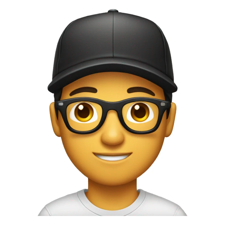 Chico joven de 20 años, con gorra negra y gafas oscuras sticker