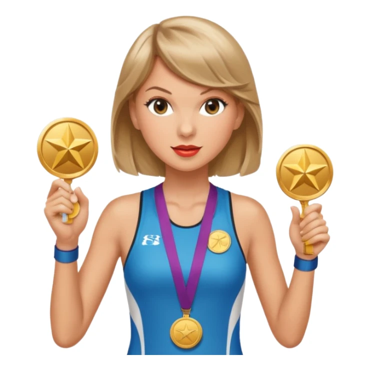 taylor swith picking running a marathon with gold medal sticker