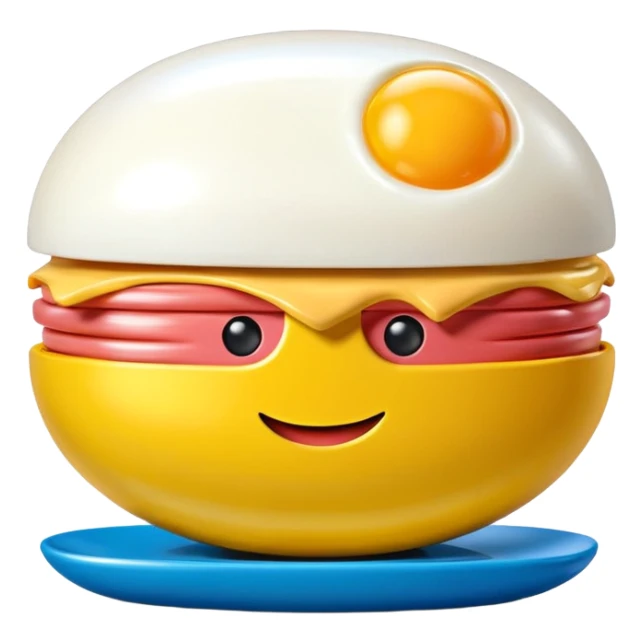 SPAM AND EGGS sculpture in jeff koons style sticker