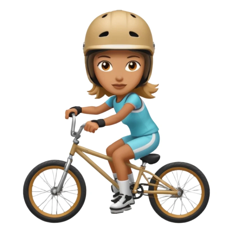 BMX rider woman with helmets sticker