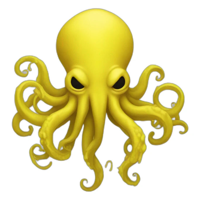 Yellow Cthulhu sticker