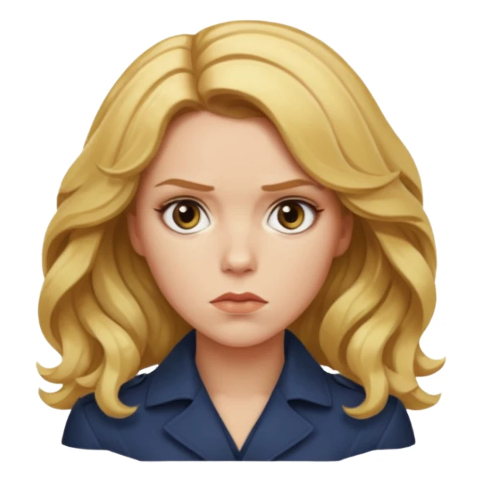 natasha romanoff with blond wavy hair sticker
