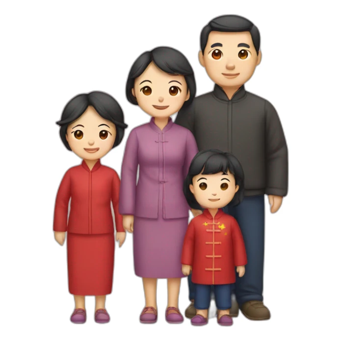 Chinese family sticker