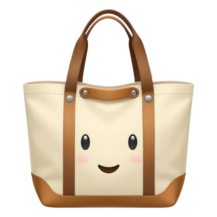 eco bag cream color sticker