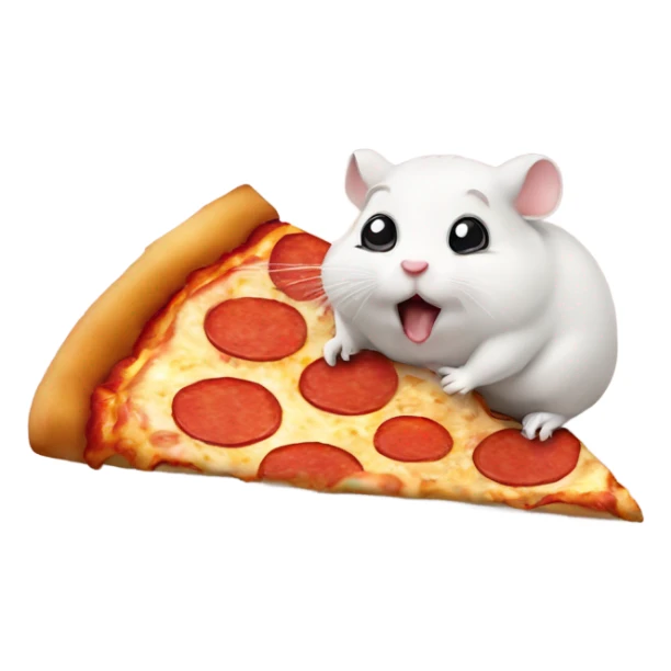 a hamster farting on a piece of pizza  sticker