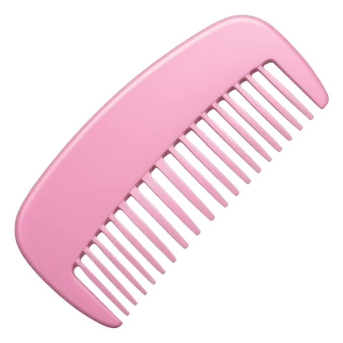 soft pink comb for hair styling sticker
