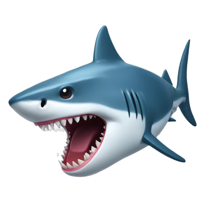 requin avec un haut de forme qui sourie avec des dents sale sticker
