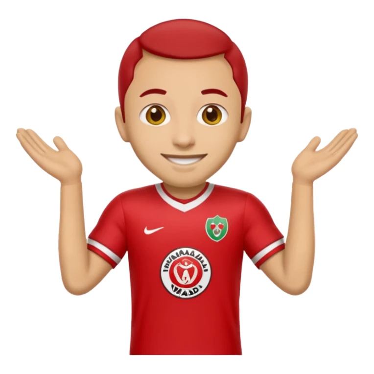 Create me an emoji that wears wydad shirt sticker