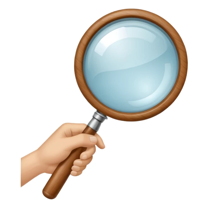 hand holding a Magnifier sticker