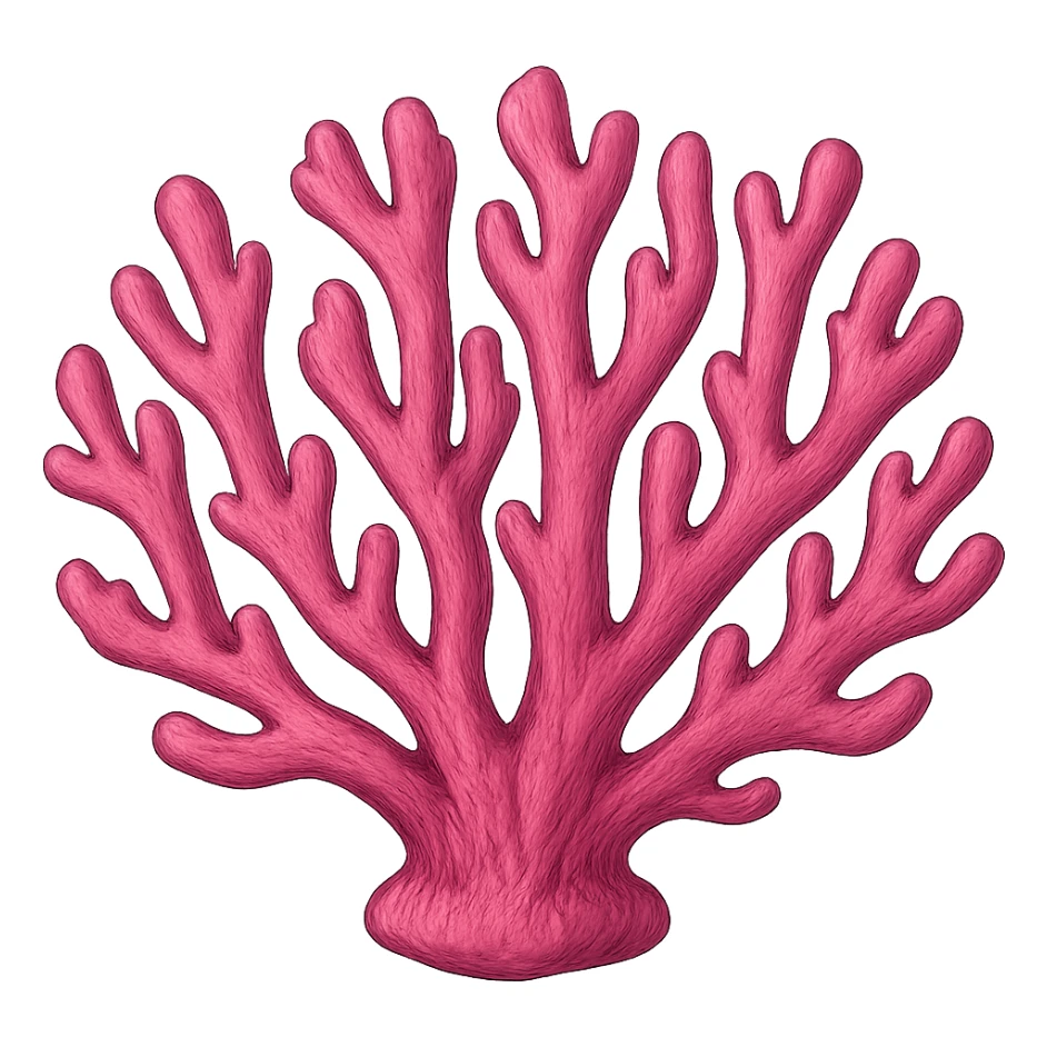 pink coral sticker