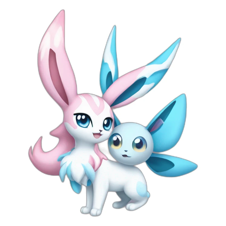 Sylveon and glaceon fuze sticker