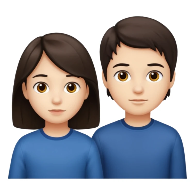 Young kids face darker hair sticker