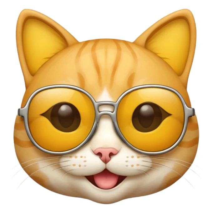 CAT with Smileys and sun glases sticker