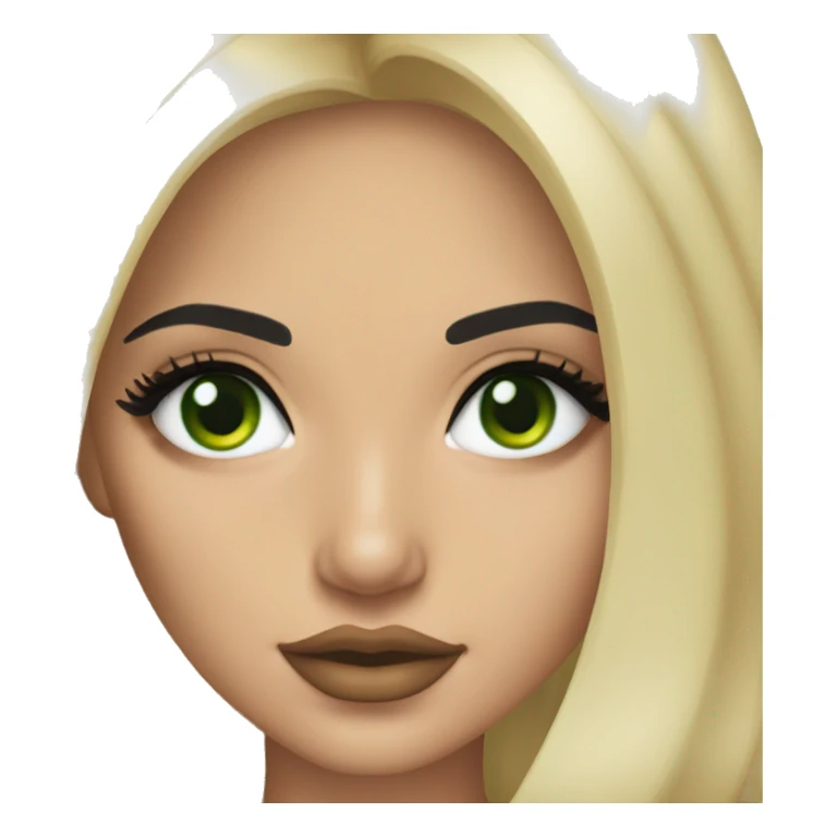 Kylie Jenner with green eyes blonde hair sticker