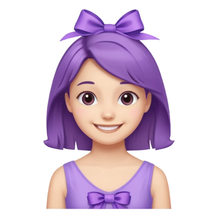 only purple pastel dress with cute ribbon sticker