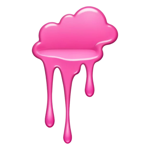  flying art brush dripping pink slop  sticker