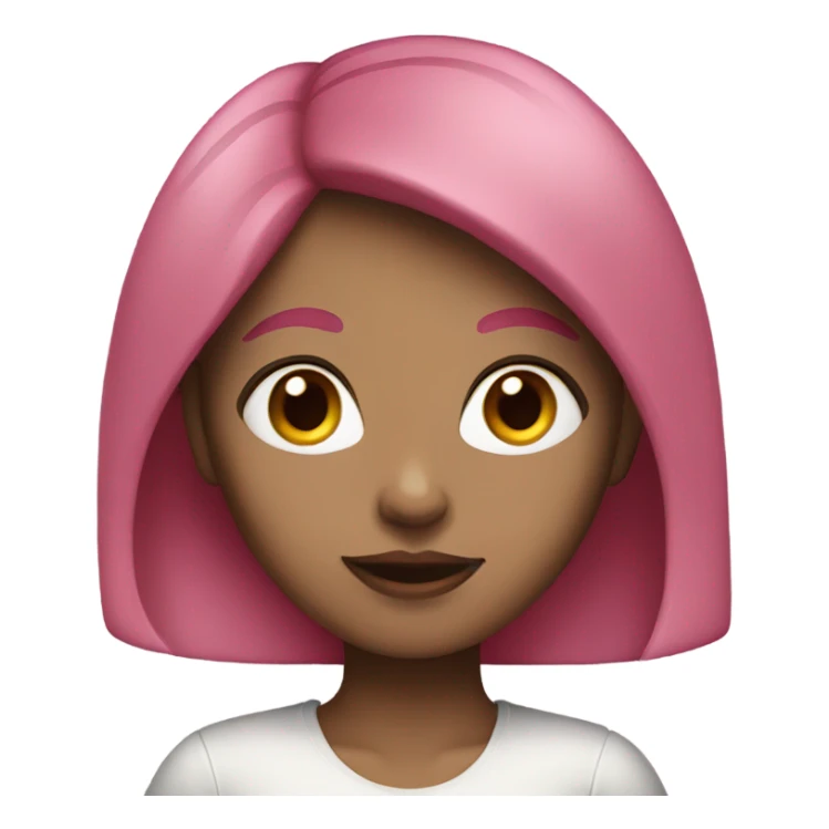white girl with dark pink hair  sticker