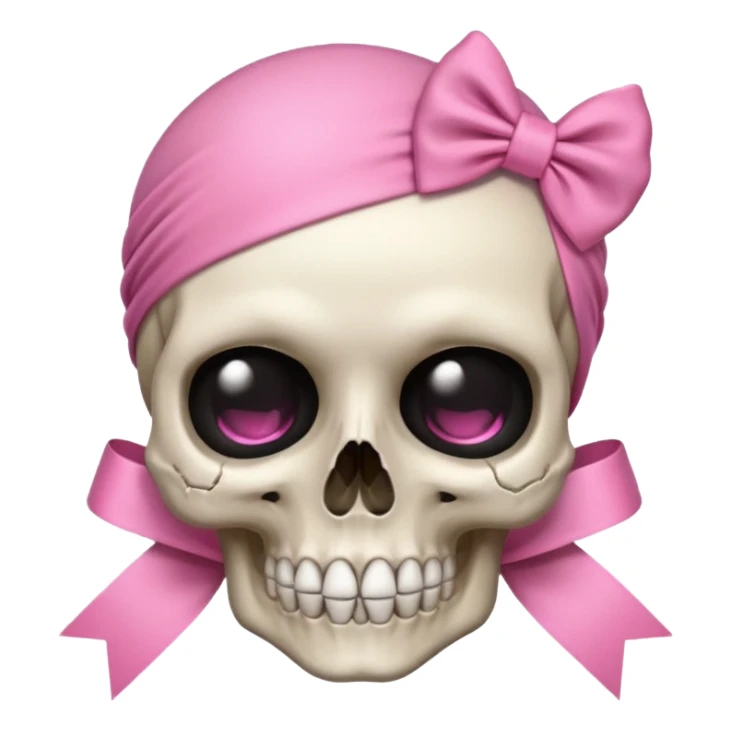 SKULL POOKIE RIBBON HEAD ONLY RIBBON sticker