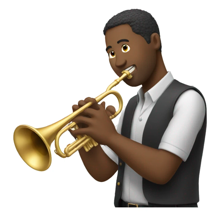 Man holding a trumpet  sticker