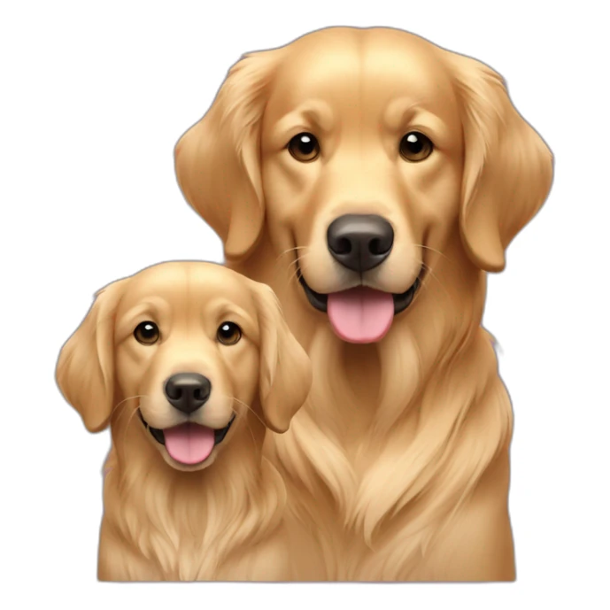 Golden retriever with châtaine girl sticker