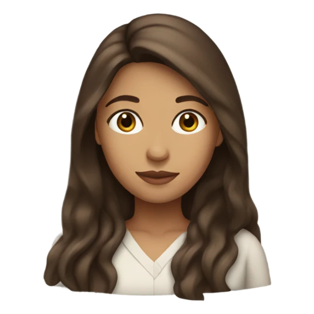 Latina with long brown hair sticker