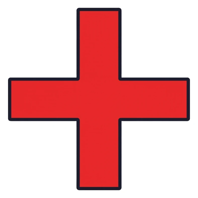 Cruz Roja (Red Cross) humanitarian organization symbol sticker