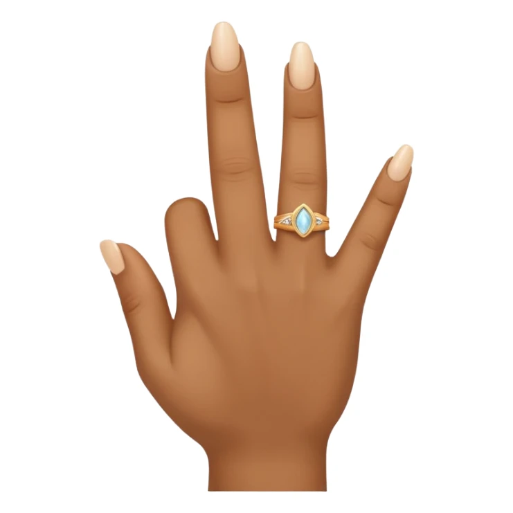 make me a hand emoji with the ring and middle finger sticking up on one hand sticker