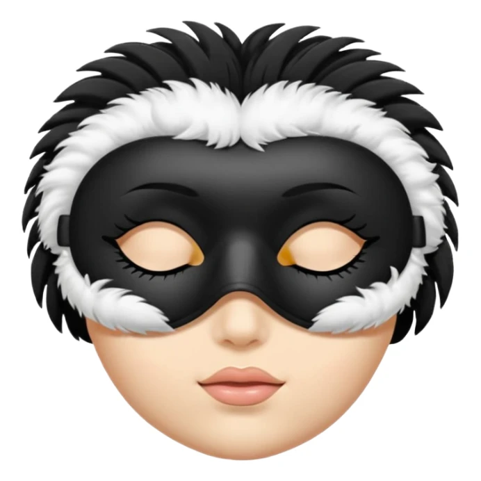 sleep mask emoji with closed eyes and eyelashes sticker