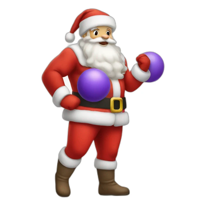 santa claus fitness sticker