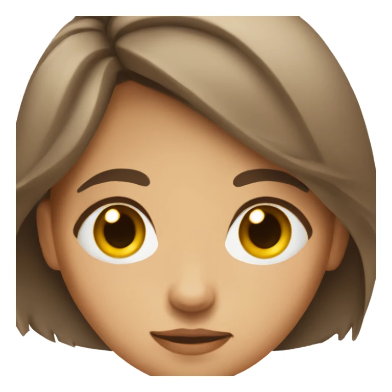 girl with brown hair looking judgemental/side eye sticker