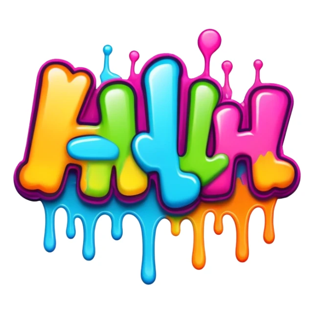 Graffiti of the word huh sticker