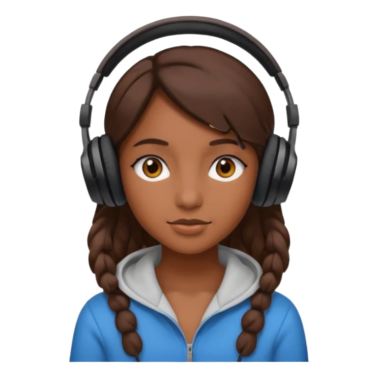Une fille qui porte un casque écouteur  sticker
