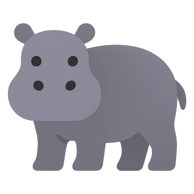 Hippo sticker