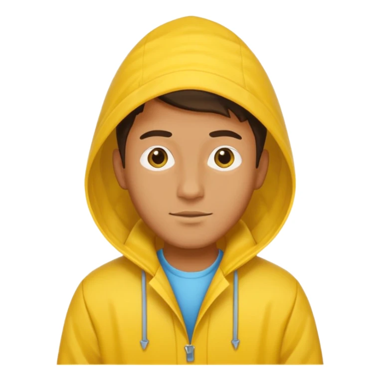 Make a man with a sou’wester, the cap that you use when it rains, and make it yellow and quite big sticker