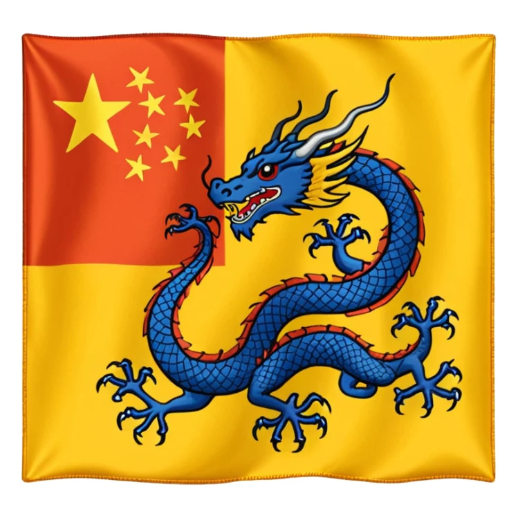 Flag of Quing Dynasty sticker
