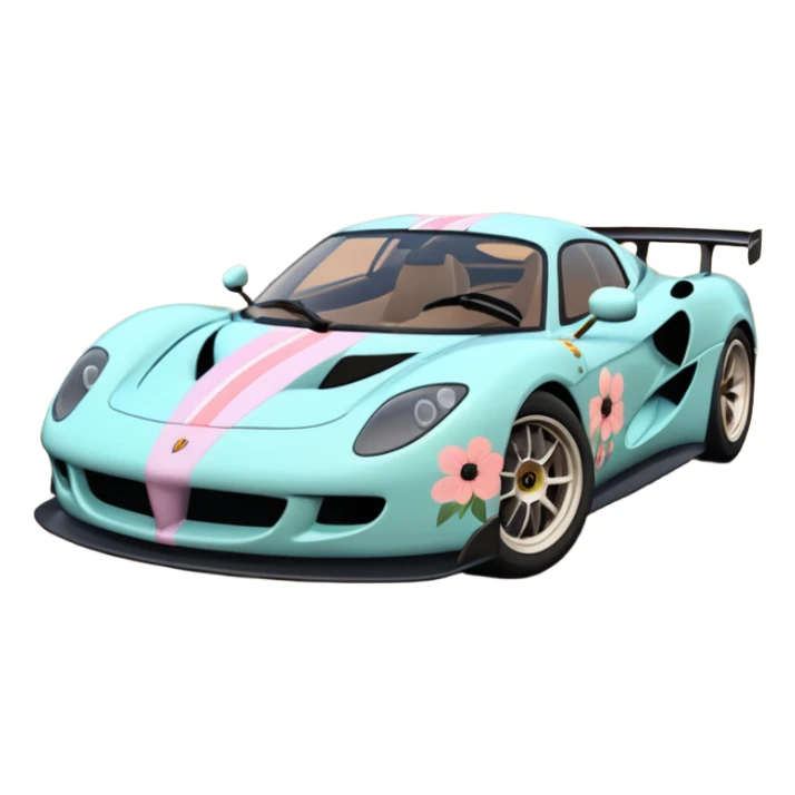 Using a transparent background, give the Assetto Corsa a cute Cottagecore makeover sticker