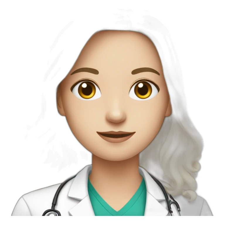 White young doctor taking part in an online conference sticker
