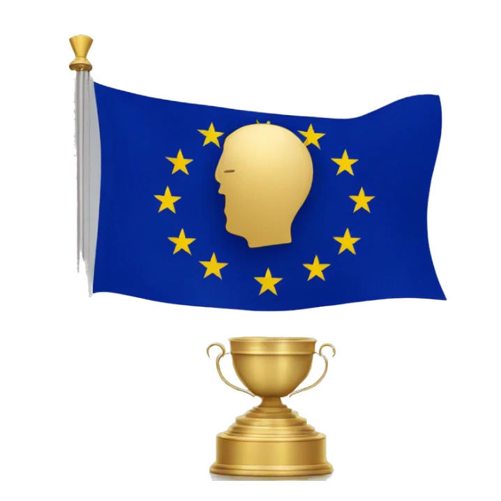 european-union-flag on trophee circle sticker