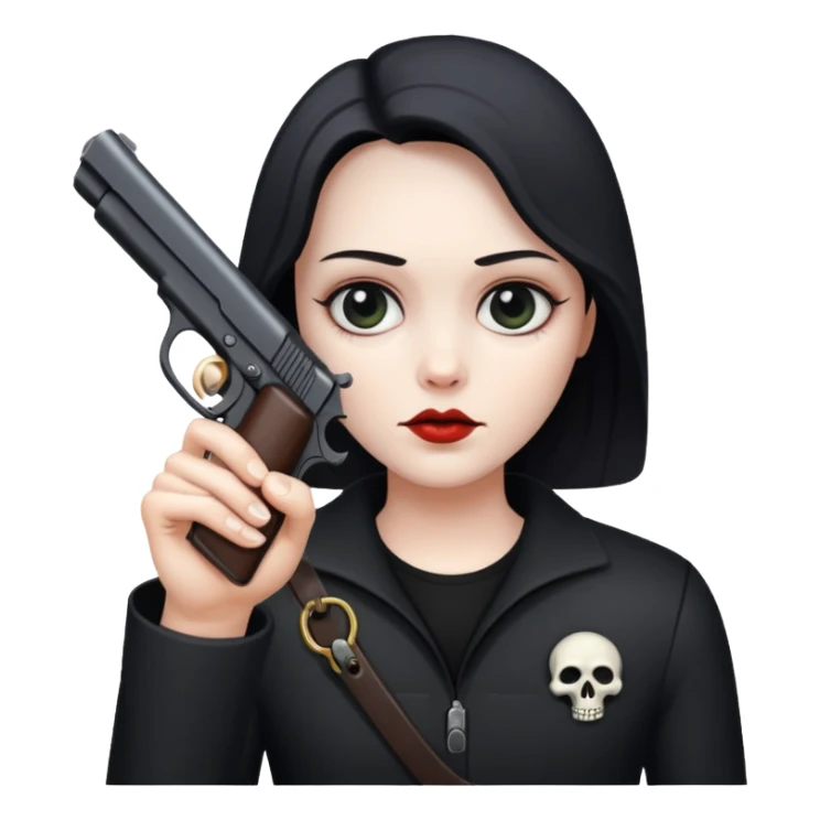 La muerte con una pistola sticker