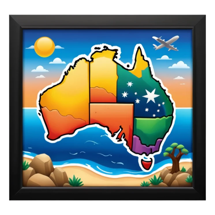 A picture of australia sticker