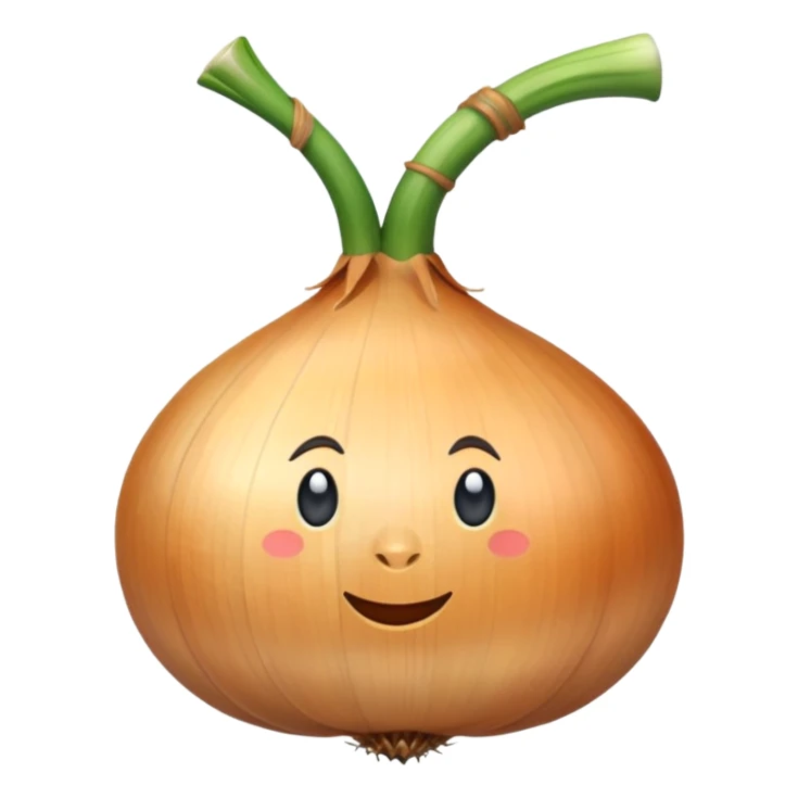 an onion emoji with a handle sticker