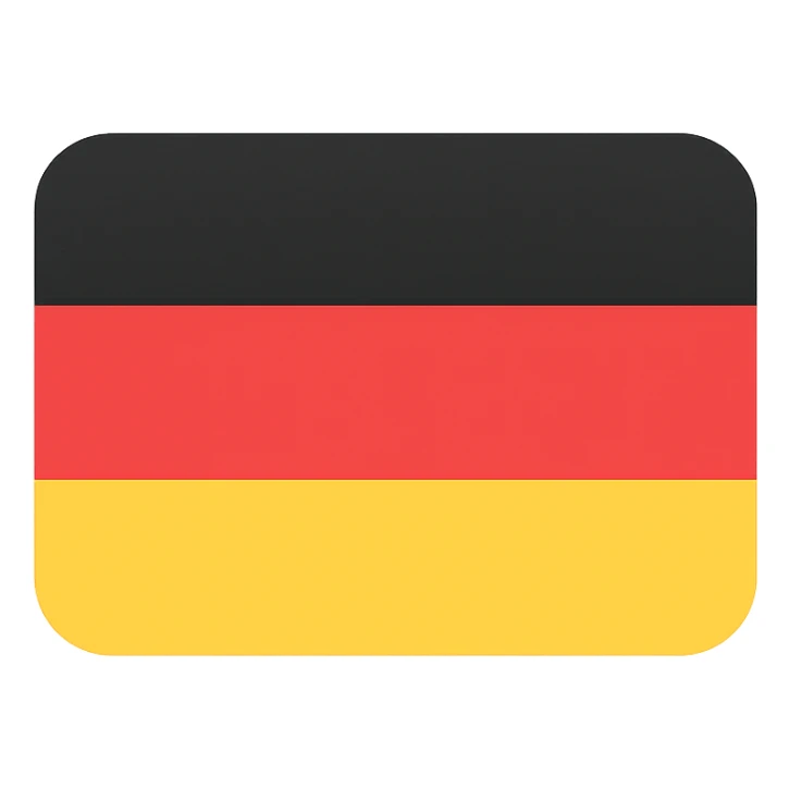 Germany FRG country flag icon with colors sticker