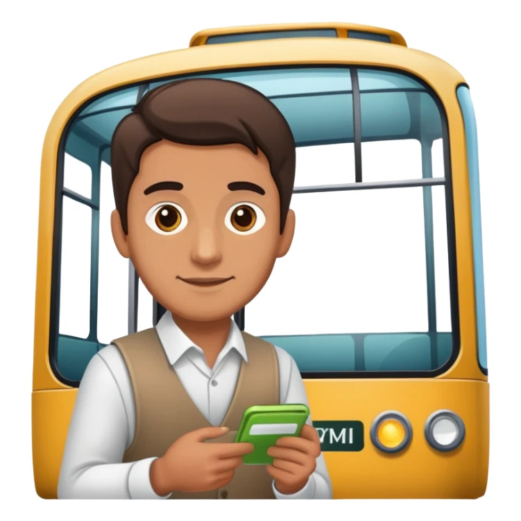 a man with a tram in hand sticker