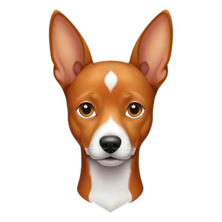 A ginger dog of the Austrian Pinscher breed with hanging ears, a white patch on the forehead and a white spot around the muzzle sticker