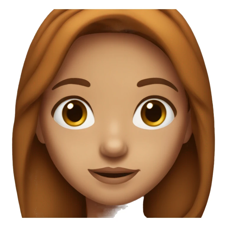 a girl with reddish-brown hair, brown eyes, brown eyebrows, and slightly swarthy skin sticker