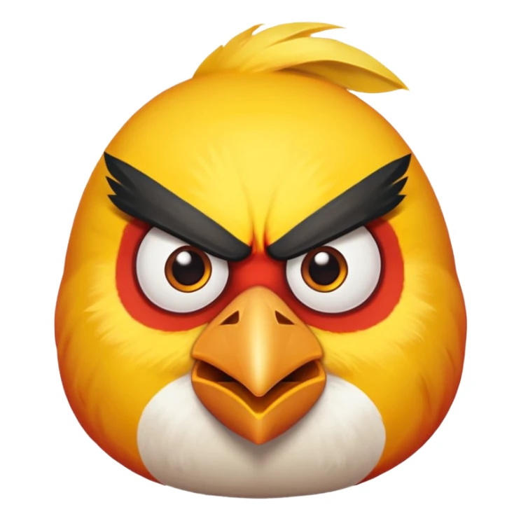 Give me angry bird in yellow color  sticker