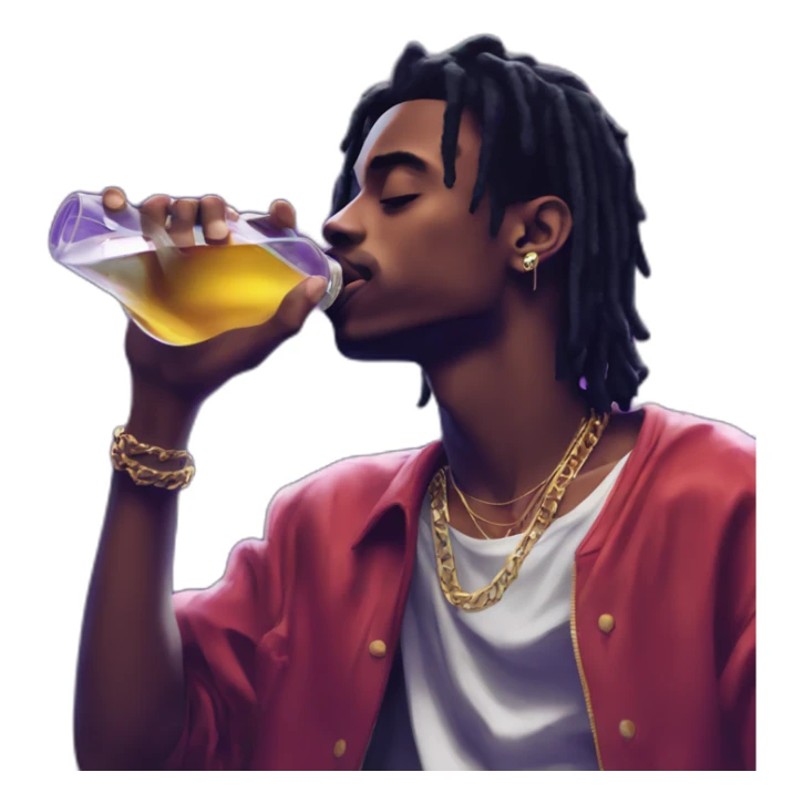 playboi carti sipping lean at a concert sticker