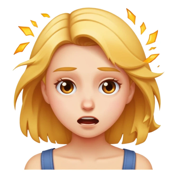 Crashing out girl sticker